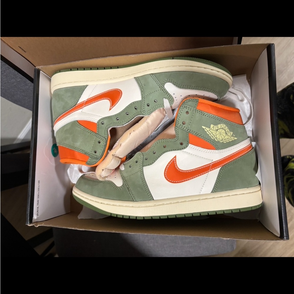 Jordan retro 1 green orange - Picture 6 of 7